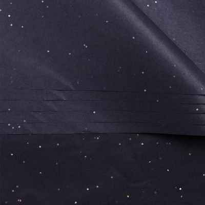 FAYADA Large Size Sparkle Tissue Paper for Gift Wrapping Paper,20 Sheets Glitter Tissue Paper Bulk for Halloween Christmas Valentine's Da Gift Bags,20"X26" (Black)