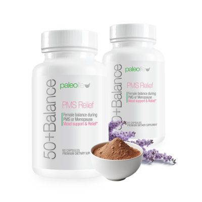 50+ Balance Premium Supplement, PMS Relief. Female Balance During PMS or Menopause. Mood Support & Relief. 60 Capsules (2-Pack)