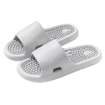 LUXRUB Acupressure Massage Slippers Plantar Fasciitis Pain Relief Foot Massager Reduce Feet Neuropathy Pain Relief and Tension Gift for Men Women(Color:Gray,Size:7.5/8)