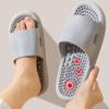 LUXRUB Acupressure Massage Slippers Plantar Fasciitis Pain Relief Foot Massager Reduce Feet Neuropathy Pain Relief and Tension Gift for Men Women(Color:Gray,Size:7.5/8) view 2