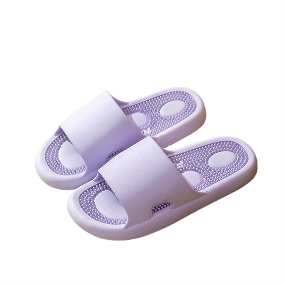 LUXRUB 1 Pair Foot Massage Slippers Plantar Fasciitis Pain Relief Foot Massager Women Men Reflexology & Acupressure Massage Sandals Non-Slip Home Shower Shoes(Color:Purple,Size:7.5/8)