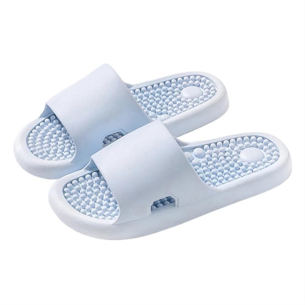 LUXRUB Acupressure Massage Slippers Plantar Fasciitis Pain Relief Foot Massager Reduce Feet Neuropathy Pain Relief and Tension Gift for Men Women(Color:Blue,Size:7.5/8)