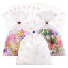 Docvania Cello Cellophane Treat Gift Bags Pink bow Cookie Bags 100 pcs 5 X 7 Goodie Bag with Ties for Mother's Day, Valentine's Day and Parties, Weddings view 1