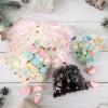 Docvania Cello Cellophane Treat Gift Bags Pink bow Cookie Bags 100 pcs 5 X 7 Goodie Bag with Ties for Mother's Day, Valentine's Day and Parties, Weddings view 4