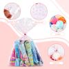 SOMIOCO Clear 50 PCS 12X16 In Cello Cellophane Treat Bags Party Favor Bags Pink Candy Cookie Bags Plastic Gift Goodie Bags with Twist Tie for Birthday,Baby shower,Wedding (Bow pattern) view 3