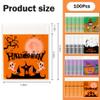 100 PCS Halloween Treat Ziplock bags(4x4 Inch) Self-sealing Candy Cookie Goodie Goody Small Gift Wrap Bags for Halloween Party Favors Supplies Decorations Spider Web Bat Pumpkin Pouches Table Decor view 3
