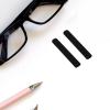Cabilock 2 Pairs Eyeglass End Tips Soft Silicone Eyeglass Replacement Temples Anti-Slip Ear Sock Pieces Tube Sleeve for Thin Metal Eyeglass Temple view 4