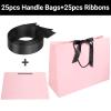 EUSOAR Thank You Gift Bags, 25pcs 16"x6"x12" Large Pink Gift Paper Bags with Ribbon Handles, Heavy Duty Shopping Wedding Birthday Party Favor Paper Gift Treat Bags Bulk view 4