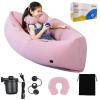 Bmag Sensory Chair for Kids, Inflatable Peapod Canoe with Neck Pillow, 60" Sensory Pod Seating ADHD Toy Gift for Autistic Children, Includes Electric Air Pump, Pink view 1