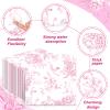 100Pcs Spring Pink Floral Paper Napkins Pink and White Flower Napkins Party Supplies Floral Dessert Hand Towel tissue Decorative Toile for Wedding Birthday Baby Shower Garden Tea Party Favor view 3