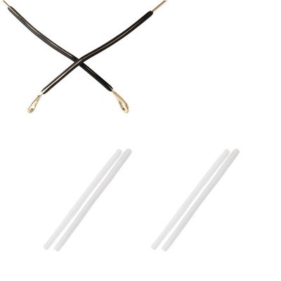 Glasser End Tips Slotted Ear Sock Pieces Silicone Eyewear Anti-Slip Comfort Replacement for Thin Round Metal Eyeglass Legs