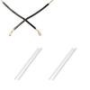 Glasser End Tips Slotted Ear Sock Pieces Silicone Eyewear Anti-Slip Comfort Replacement for Thin Round Metal Eyeglass Legs view 1