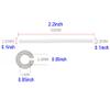 Glasser End Tips Slotted Ear Sock Pieces Silicone Eyewear Anti-Slip Comfort Replacement for Thin Round Metal Eyeglass Legs view 2