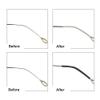 Glasser End Tips Slotted Ear Sock Pieces Silicone Eyewear Anti-Slip Comfort Replacement for Thin Round Metal Eyeglass Legs view 3