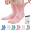 Bulinlulu Diabetic Socks for Men Women,6 Pairs Non Binding Ankle Diabetic Socks for Women Men Size 7-9 9-11(Light Bright-Medium) view 1