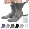 Bulinlulu Diabetic Socks for Men Women,6 Pairs Non Binding Ankle Diabetic Socks for Women Men Size 7-9 9-11(Light Dark-Medium) view 1