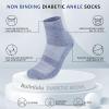 Bulinlulu Diabetic Socks for Men Women,6 Pairs Non Binding Ankle Diabetic Socks for Women Men Size 7-9 9-11(Light Dark-Medium) view 2