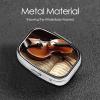 Pill Box Violin and Book Square Pill Case for Purse Pocket 3 Compartment Medicine Pill Organizer Small Metal Pill Container Holder Portable Travel Pillbox to Hold Vitamins Fish Oil Supplements view 4