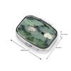 Pill Box Black Lily Pads Square Pill Case for Purse Pocket 3 Compartment Medicine Pill Organizer Small Metal Pill Container Holder Portable Travel Pillbox to Hold Vitamins Fish Oil Supplements view 2