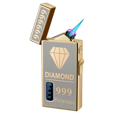 Dual-purpose lighter, arc lighter and butane lighter, jet flame torch lighter refillable butane electric lighter, USB rechargeable lighter windproof lighter suitable for kitchen, barbecue, candle, cam