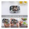 Pill Box Wild Boar Square Pill Case Mini Metal Travel Pillbox for Purse Small Cute 2 Compartment Medicine Pill Organizer Portable Pill Container Holder for Daily Medicine Vitamin view 4