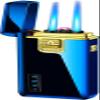 Flashlight Lighter and Dual Arc Lighter 2 in 1, Dual Jet Flame Butane Lighter Rechargeable Electric Lighter, USB Rechargeable Lighter Windproof Lighter Suitable for Gifts - Outdoor Indoor, Gas Free(Co view 1