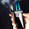 Flashlight Lighter and Dual Arc Lighter 2 in 1, Dual Jet Flame Butane Lighter Rechargeable Electric Lighter, USB Rechargeable Lighter Windproof Lighter Suitable for Gifts - Outdoor Indoor, Gas Free(Co view 2