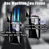 Flashlight Lighter and Dual Arc Lighter 2 in 1, Dual Jet Flame Butane Lighter Rechargeable Electric Lighter, USB Rechargeable Lighter Windproof Lighter Suitable for Gifts - Outdoor Indoor, Gas Free(Co view 4