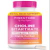 Pink Stork Choline - 550 mg Choline Bitartrate from VitaCholine for Pregnant + Postpartum Moms - Prenatal Vitamin for Fetal Cognitive Health + Breast Milk Quality - 1 Capsule Daily, 30 Count view 1