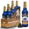 Blue Raspberry Syrup by Syruvia 6-Pack, 25.4 fl oz, Wholesale Coffee Syrup Shops, Cafes, Baristas, Bistros, & Beverage Bars, Bulk Kosher & Gluten-Free view 1
