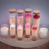 2" Lilac Matches with 3 Mini Cloche Jar + Striker Stickers Included | 100 Stylish Decorative Matches with Small Cork Top Glass Holder | Gifts, Home Decor, & Candle Accessories by Thankful Greetings view 3