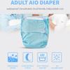 ALEPXS Safety Certification Adult Elderly Cloth Diapers Waterproof Nappies Washable Reusable Incontinence Care Underwear for Bedridden Patients(Color:Blue,Size:XS-XSmall) view 2