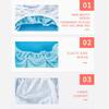 ALEPXS Safety Certification Adult Elderly Cloth Diapers Waterproof Nappies Washable Reusable Incontinence Care Underwear for Bedridden Patients(Color:Blue,Size:XS-XSmall) view 4