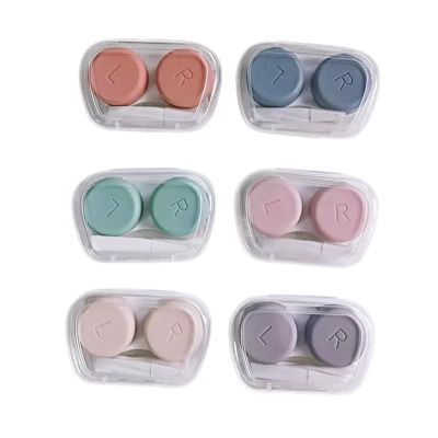 YKuzLx 6 Pack Contact Lens Case, Portable Contact Case with Applicator Tool Tweezer, for Travel Outdoor Home Office Dormitory and Daily Use,Colorful