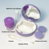 YKuzLx Contact Lens Case with Cleaner Washer,Contact Case with Mirror Tweezers Remover Tool Solution Bottle for Travel (Purple) view 2