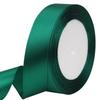 RIUNBB Dark Green Solid Satin Ribbon 1 Inch 25 Yards Solid Polyester Fabric Ribbon for Gift Wrapping Wedding Christmas Baby Shower Birthday Party Decoration Handmade Immortal Flower Craft view 1