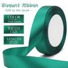 RIUNBB Dark Green Solid Satin Ribbon 1 Inch 25 Yards Solid Polyester Fabric Ribbon for Gift Wrapping Wedding Christmas Baby Shower Birthday Party Decoration Handmade Immortal Flower Craft view 2