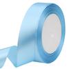 RIUNBB Sky Blue Solid Satin Ribbon 1 Inch 25 Yards Solid Polyester Fabric Ribbon for Gift Wrapping Wedding Christmas Baby Shower Birthday Party Decoration Handmade Immortal Flower Craft view 1