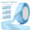 RIUNBB Sky Blue Solid Satin Ribbon 1 Inch 25 Yards Solid Polyester Fabric Ribbon for Gift Wrapping Wedding Christmas Baby Shower Birthday Party Decoration Handmade Immortal Flower Craft view 2
