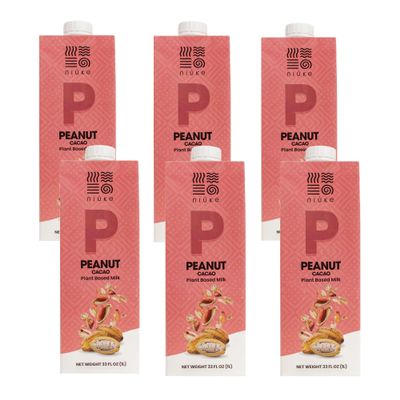 NIUKE Cocoa Milk  Plant-Based, Dairy-Free Milk Alternative  Creamy, Gluten-Free, Kosher, Vegan  High Protein Nut Made from Premium Cocoa  6 Pack