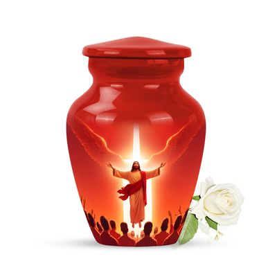 Urn for Human Ashes, 10 inch Large Size, Suitable for 1-200 lb Person, Memorial Urn, Embalming Cremation Urn with Lid, Funeral Urns for Men and Women (Galaxy (54), Keepsake Pack of 2)