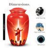 Urn for Human Ashes, 10 inch Large Size, Suitable for 1-200 lb Person, Memorial Urn, Embalming Cremation Urn with Lid, Funeral Urns for Men and Women (Aurora Borealis (53), Large 10") view 2