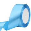 RIUNBB Light Blue Solid Satin Ribbon 1-1/2 Inch 25 Yards Solid Polyester Fabric Ribbon for Gift Wrapping Wedding Christmas Baby Shower Birthday Party Decoration Handmade Immortal Flower Craft view 1