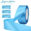 RIUNBB Light Blue Solid Satin Ribbon 1-1/2 Inch 25 Yards Solid Polyester Fabric Ribbon for Gift Wrapping Wedding Christmas Baby Shower Birthday Party Decoration Handmade Immortal Flower Craft view 2