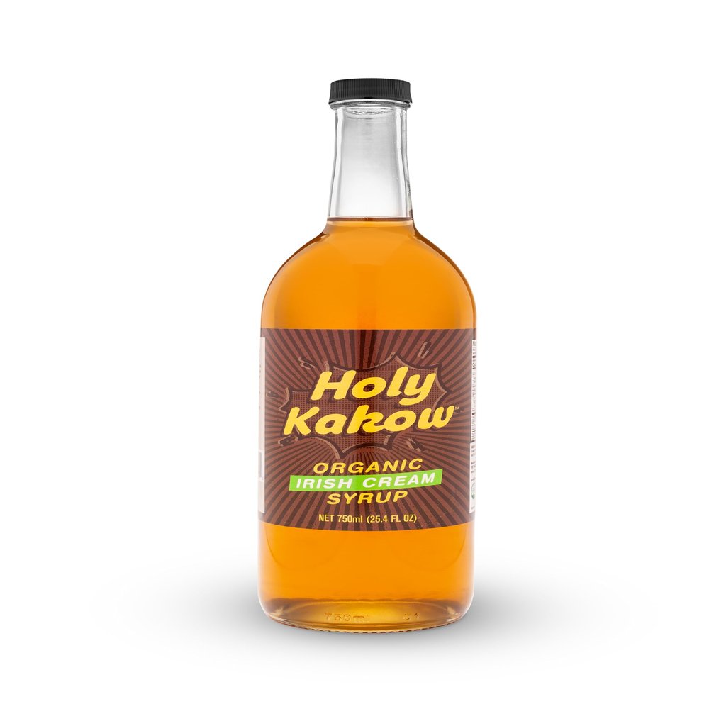 Holy Kakow Organic Irish Cream Syrup - Coffee Syrup, Liquid Sugar Coffee Flavoring Syrup, Cane Sugar Syrup, Liquid Sugar for Iced Coffee, Irish Cream Syrup for Coffee, All-Natural, Non-GMO - 750 ml