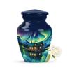 Urn for Human Ashes, 10 inch Large Size, Suitable for 1-200 lb Person, Memorial Urn, Embalming Cremation Urn with Lid, Funeral Urns for Men and Women (Aurora Borealis (53), Keepsake Pack of 4) view 2