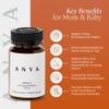 ANYA Omega 3 with 300mg DHA and EPA, Clean Ingredients, Non-GMO, 100% Vegan, Gluten, Soy, and Dairy Free. Supplement for Women, Prenatal Postnatal Vitamin for Breastfeeding and Lactation Support view 3