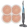 (4 Pack) 3897A Replacement Mop Pads Compatible with Bissell SpinWave SmartSteam Scrubbing Steam Mop 3897A 3712C 3712W, Spinning Scrubbing Mop Pads, Heavy Duty Scrubby Mopping Pad, Orange Pads 2 Sets view 1