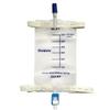 3 Pack Easy-Tap Leg Bag Urinary Drainage Bag, 600 ml with 3 18 Tubing, Anti-Reflux Valve, Cloth Straps Easy Flip Drain view 2