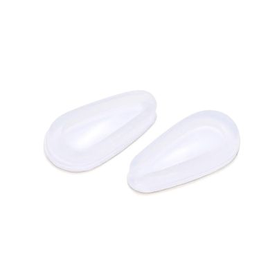 CLENEA 10PCS Glasses Nose Pads Adhesive Silicone Nose Pads Non-Slip White Thin Nosepads for Glasses Eyeglasses Eyewear(Color:White)